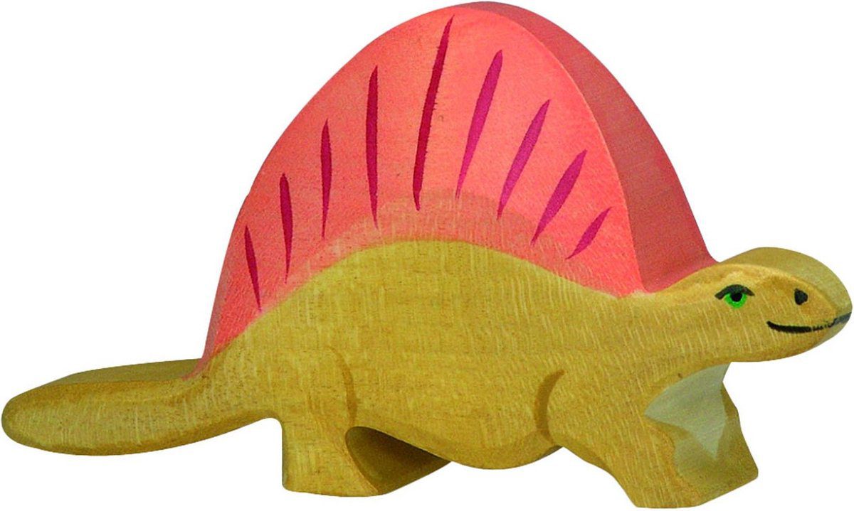 Holztiger houten dimetrodon dinosaurus