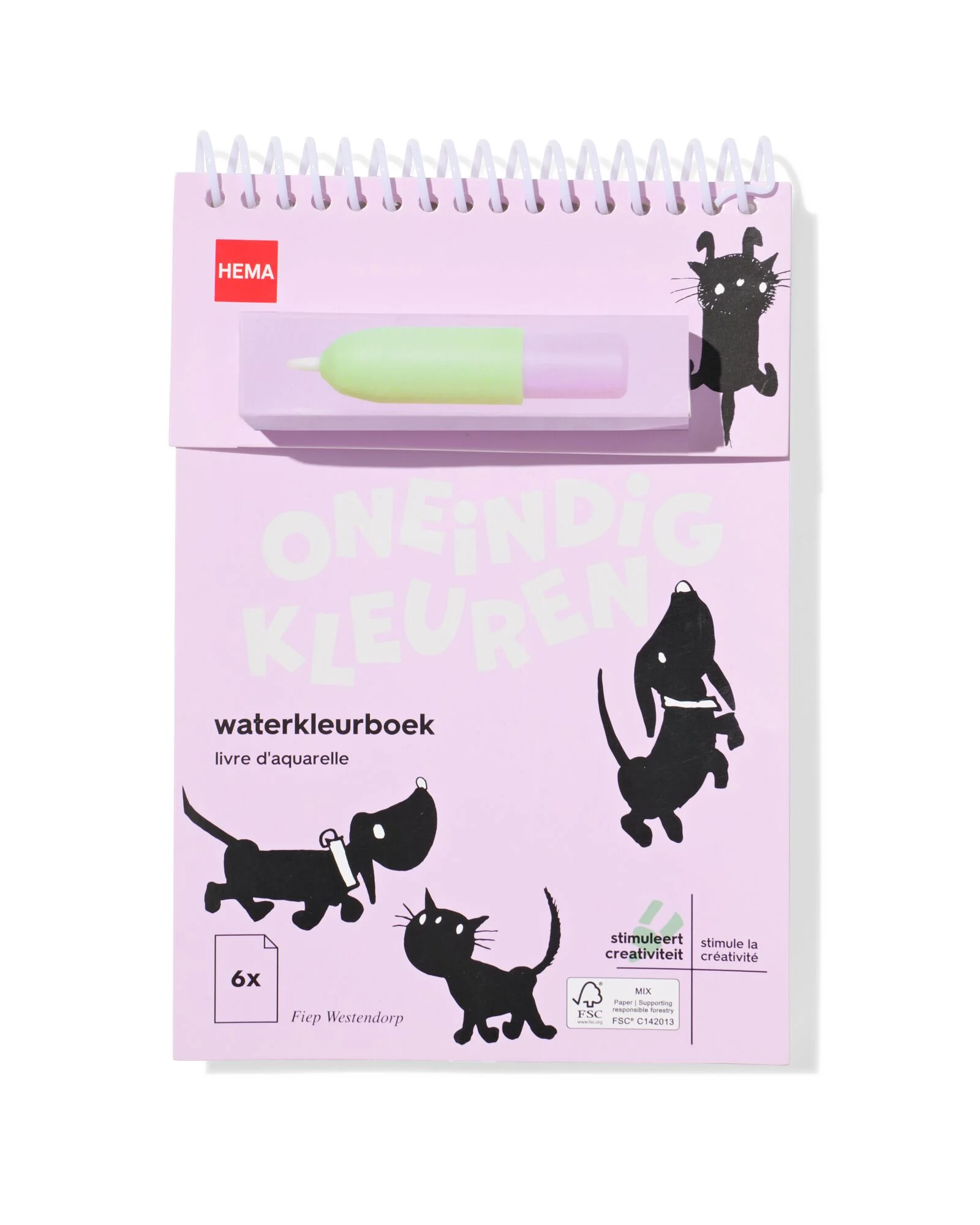 Hema oneindig kleuren waterstiftboek