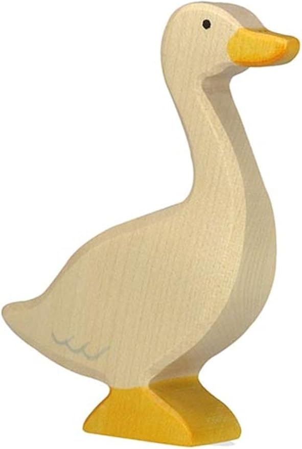 Holztiger houten witte gans