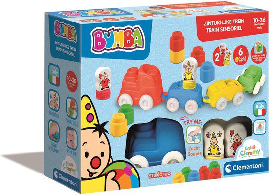 Zintuigelijke trein van Bumba sensorisch speelgoed