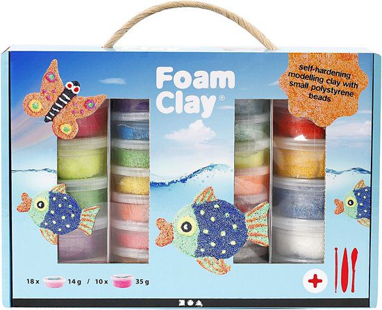 Grote foam klei set