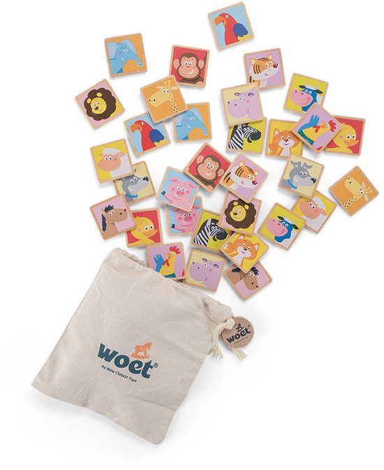 Woet houten memory spel vanaf 2 jaar