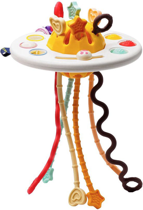 Grijp en trek ufo sensorisch babyspeelgoed