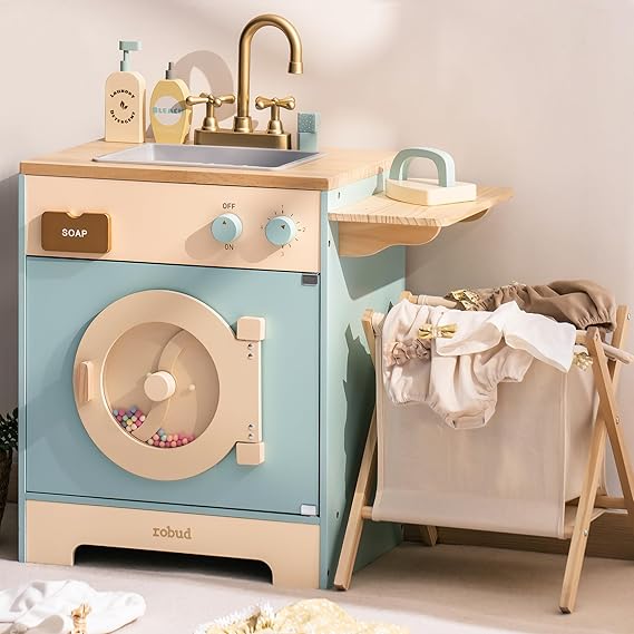 ROBUD wasmachine met kraan, wasmand en strijkplank
