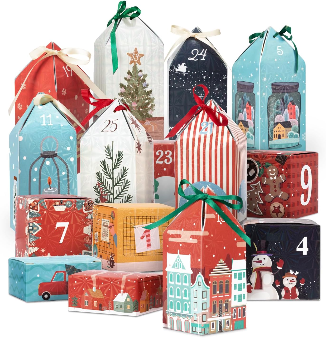 25 doosjes DIY-adventskalender Amazon