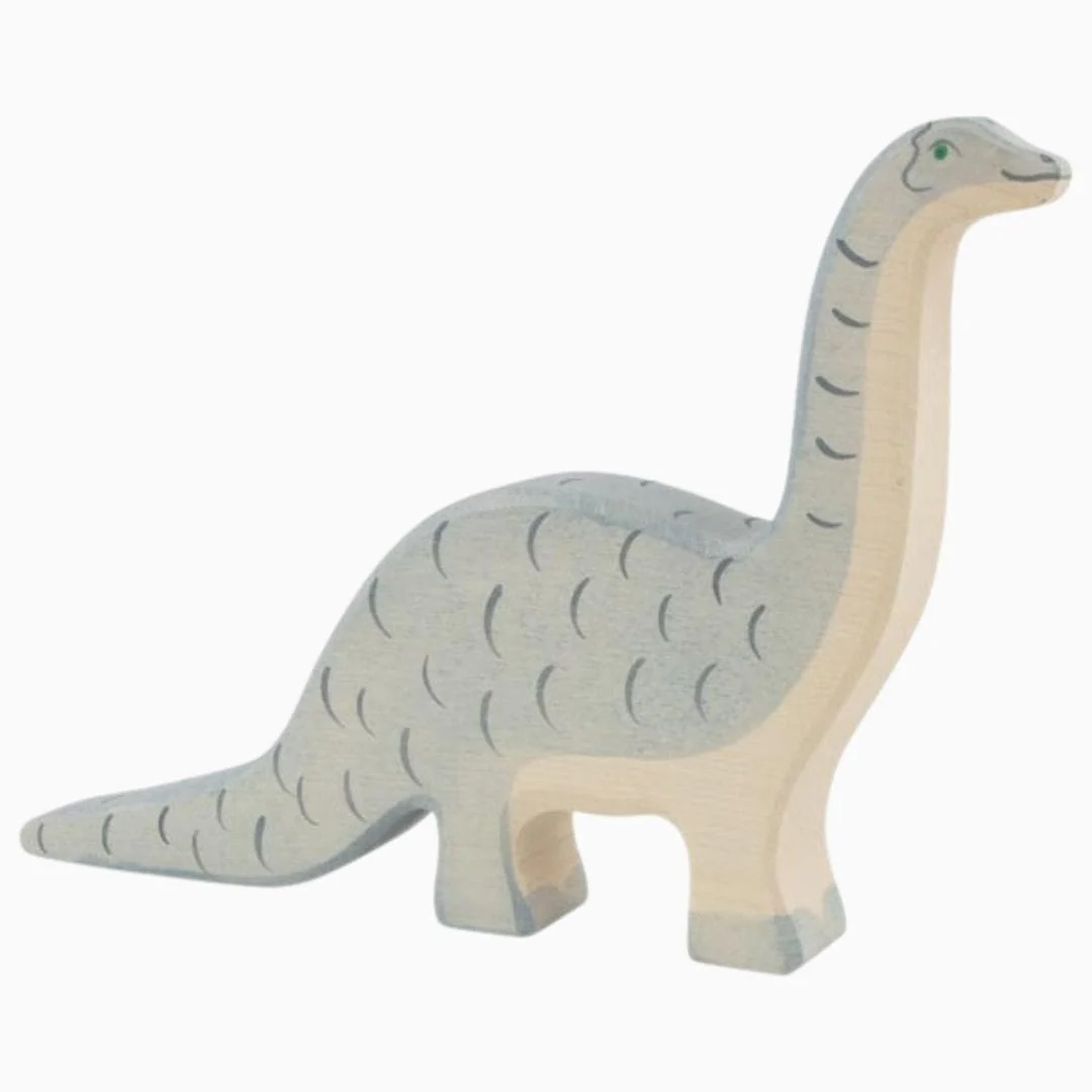 Holztiger houten brontosaurus